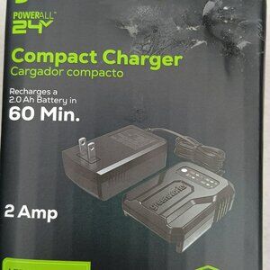 Greenworks 24V Genuine Compact Battery Charger 2978602 24 volts + owner's manual